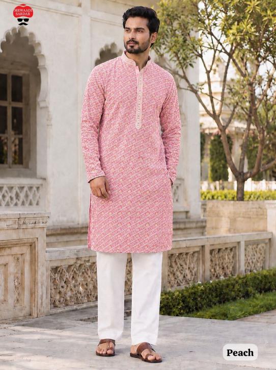 Felocirt Manyavar Chikankari catalog ready mens kurti set wholesale