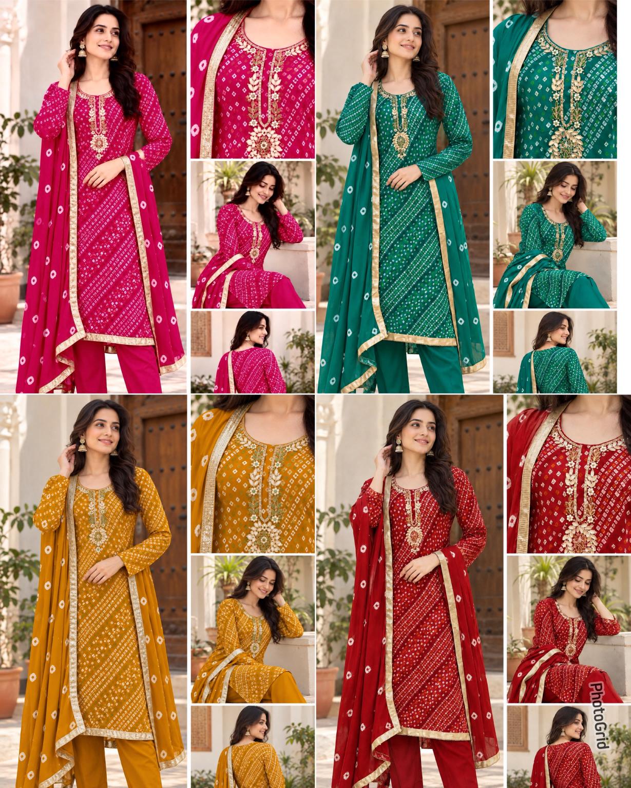 Felocity Bandhej Festival catalog jaipuri print rayon kurti wholesaler