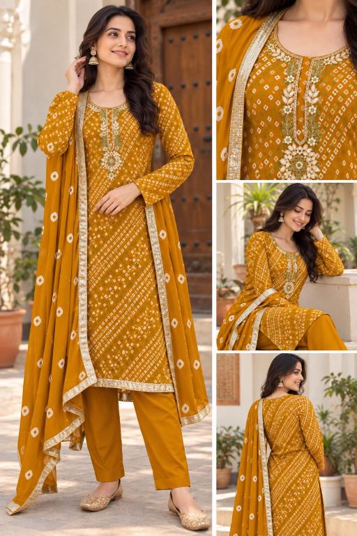 Felocity Bandhej Festival catalog jaipuri print rayon kurti wholesaler