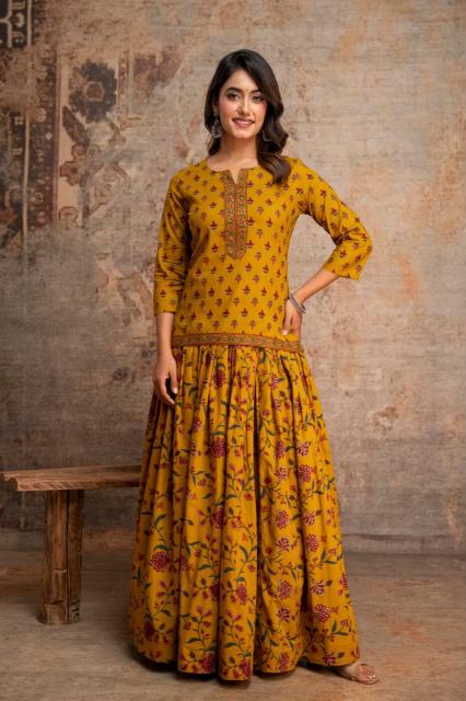 Felocity Premium Cotton vol 110 catalog kurti with skirt wholesale