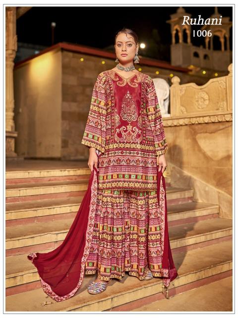 Felocity Ruhani catalog kurti palazzo set wholesale