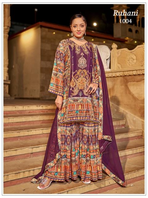 Felocity Ruhani catalog kurti palazzo set wholesale