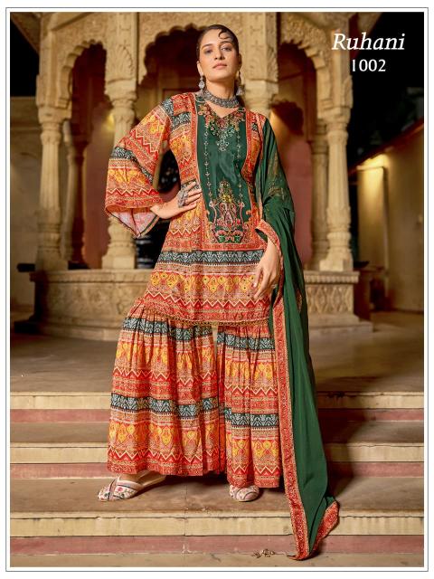 Felocity Ruhani catalog kurti palazzo set wholesale