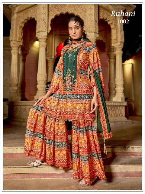 Felocity Ruhani catalog kurti palazzo set wholesale