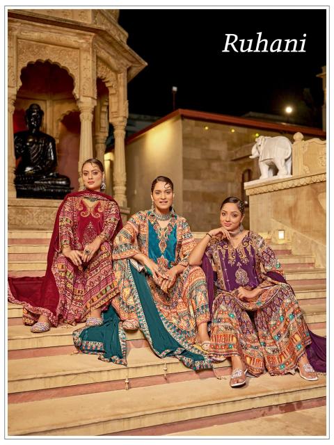 Felocity Ruhani catalog kurti palazzo set wholesale