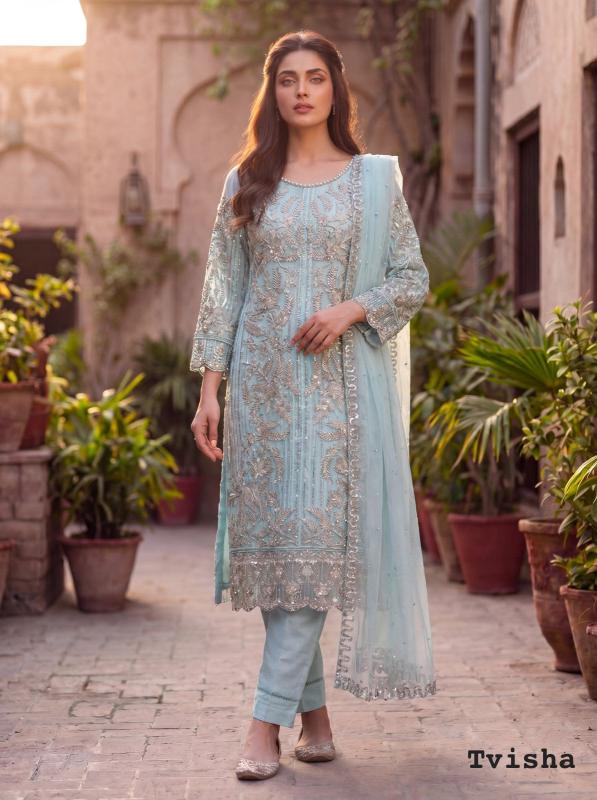 Felocity Tvisha Vol 1 catalog embroidered kurtis wholesalers