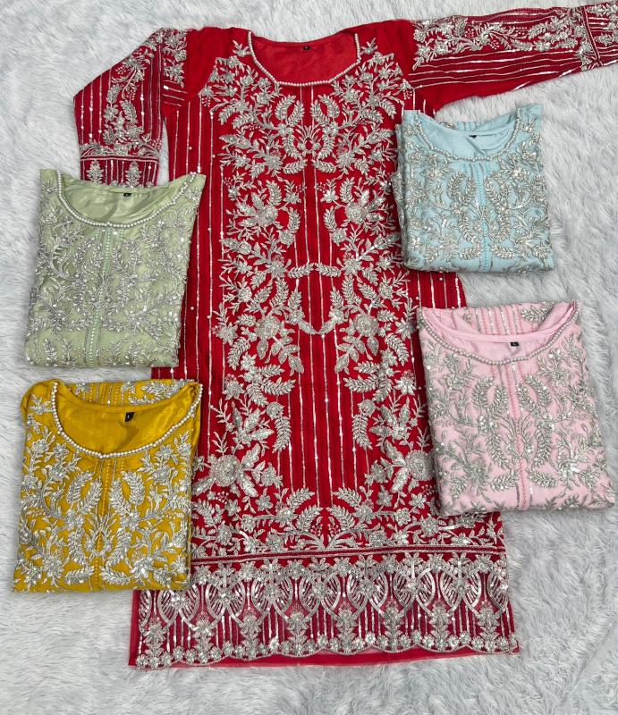 Felocity Tvisha Vol 1 catalog embroidered kurtis wholesalers