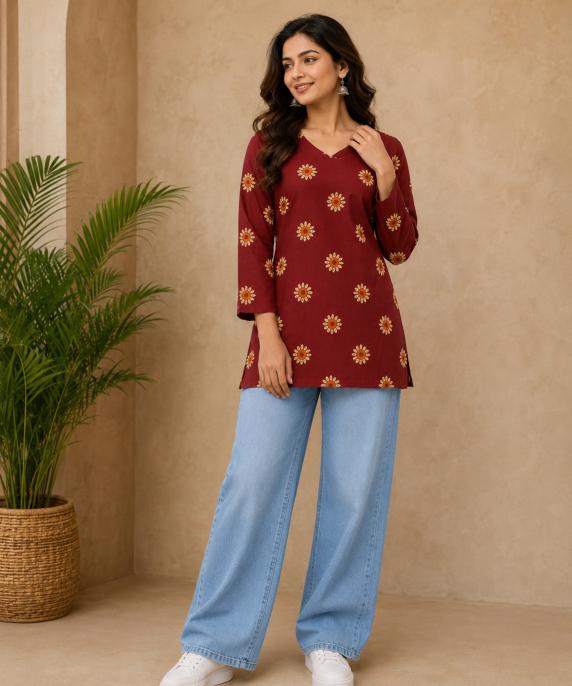 Felocity ZN 201 DK catalog cotton kurti manufacturer wholesaler