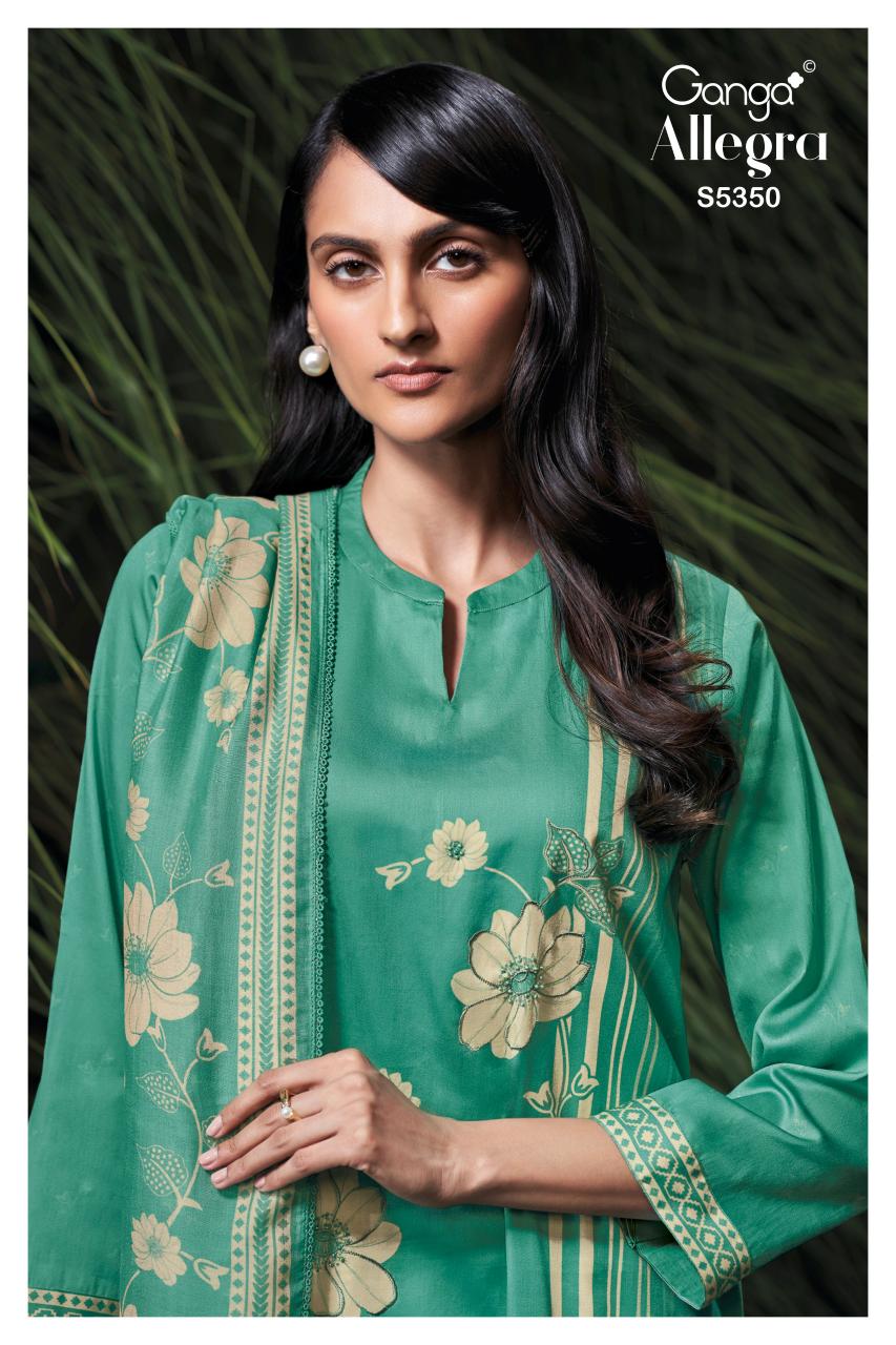 Ganga Allegra 5350 catalog unstitched heavy salwar kameez in jaipur wholesale with price