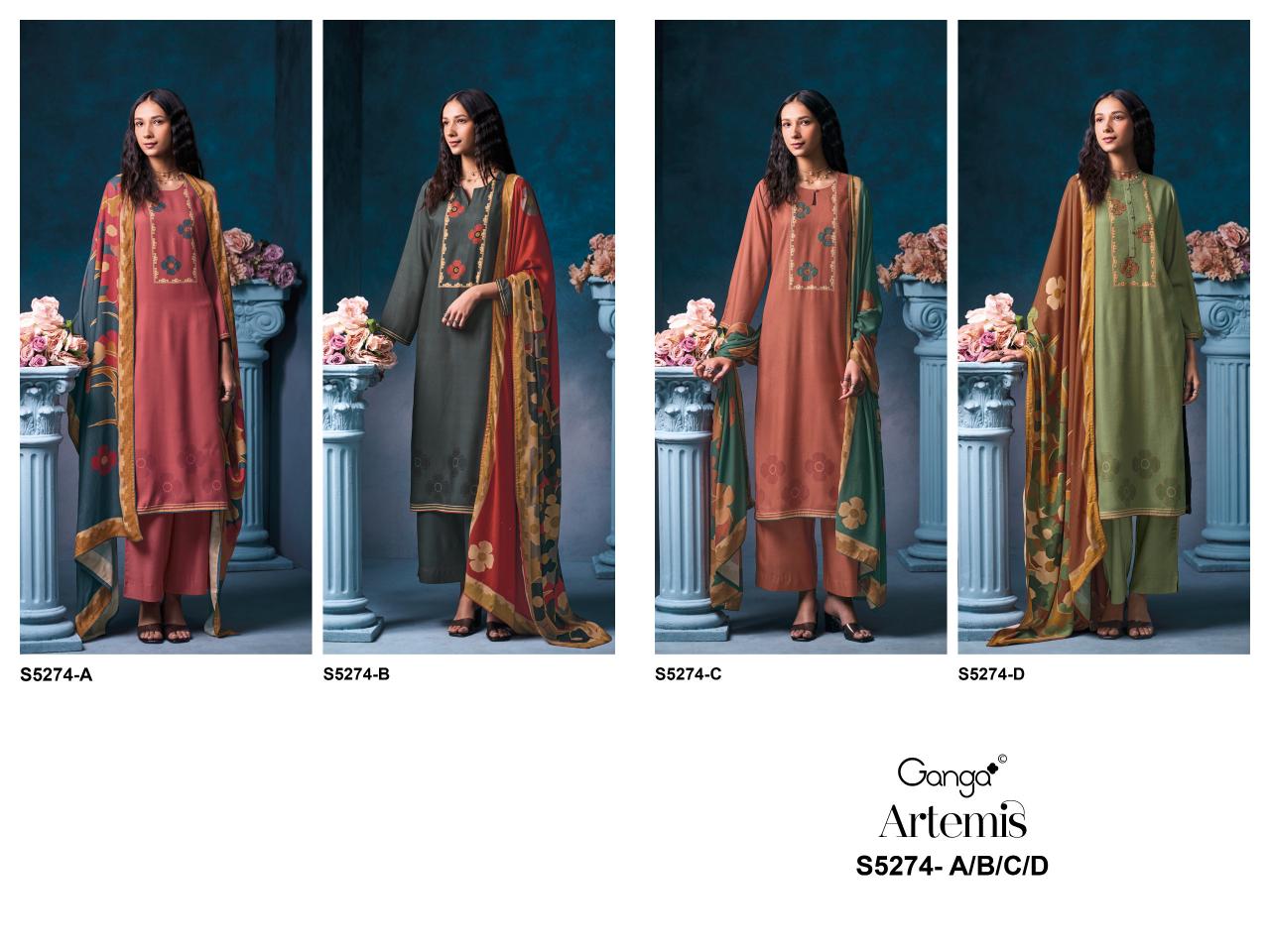 Ganga Artemis 5274 catalog wholesale salwar kameez catalogue eid collection