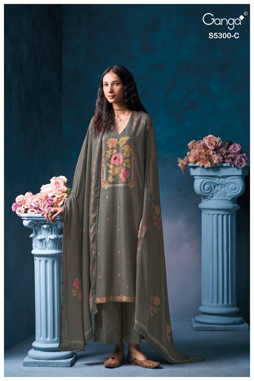 Ganga Bayael 5300 catalog salwar kameez wholesale ahmedabad