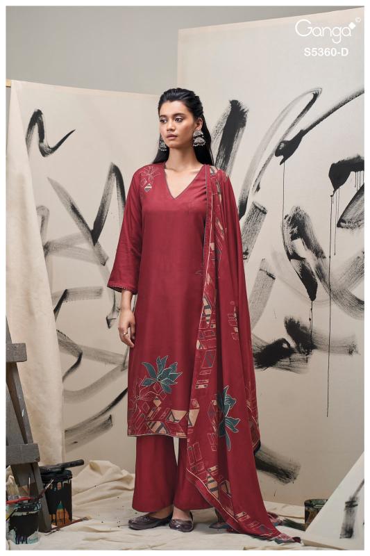 Ganga Berylia 5360 catalog wholesale market for salwar kameez in delhi