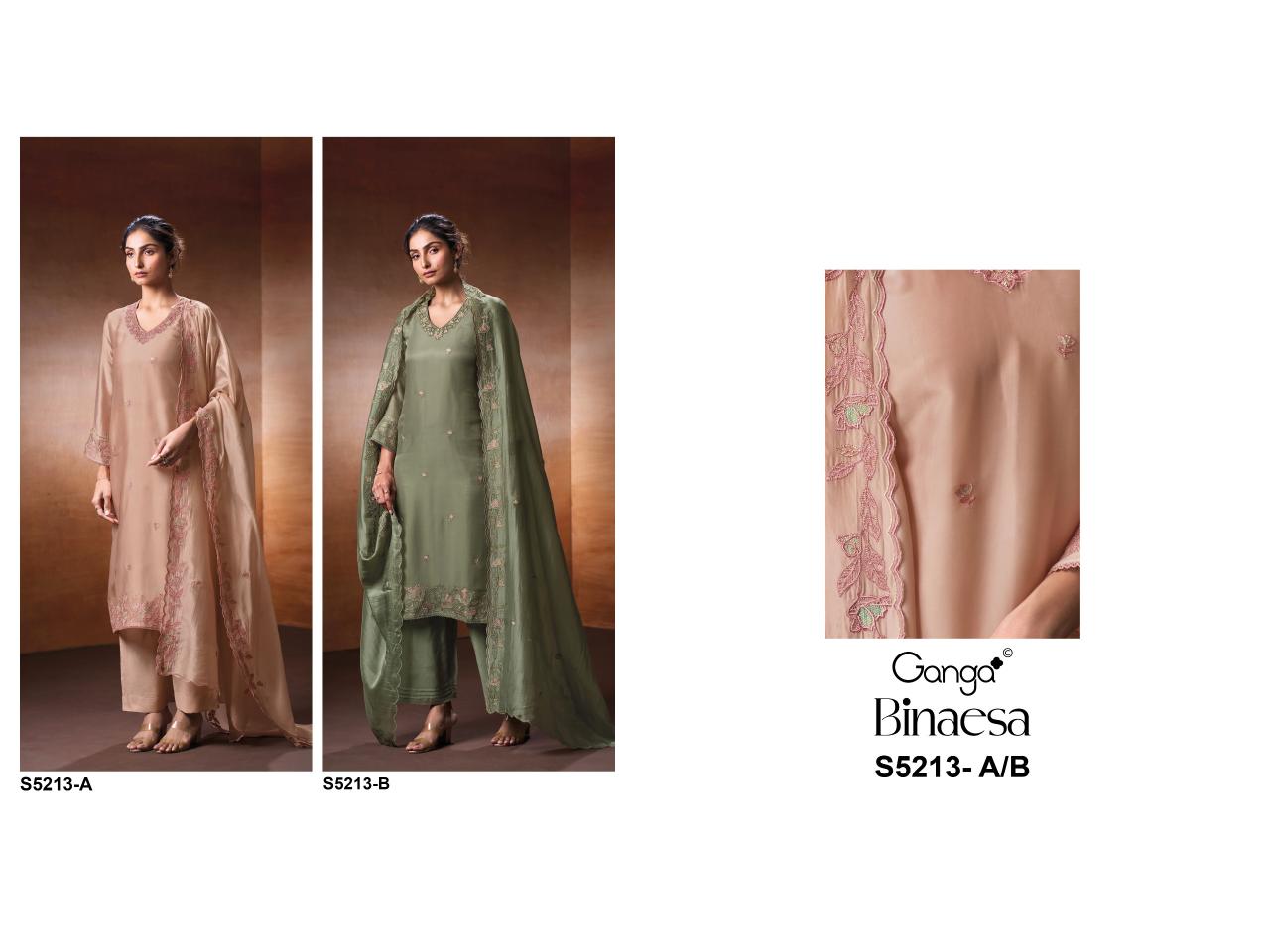 Ganga Binaesa 5213 catalog wholesale salwar kameez pakistani