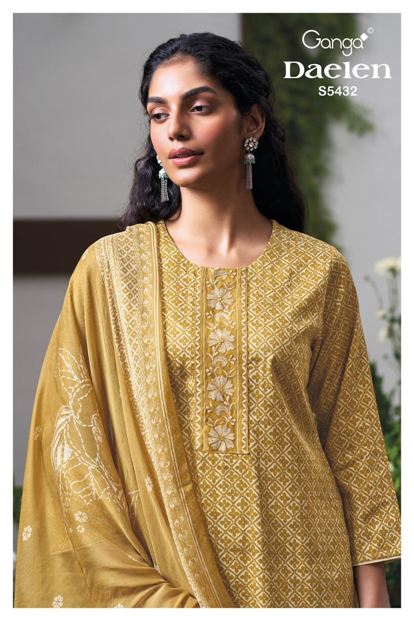 Ganga Daelen 5432 catalog salwar kameez dress materials wholesale