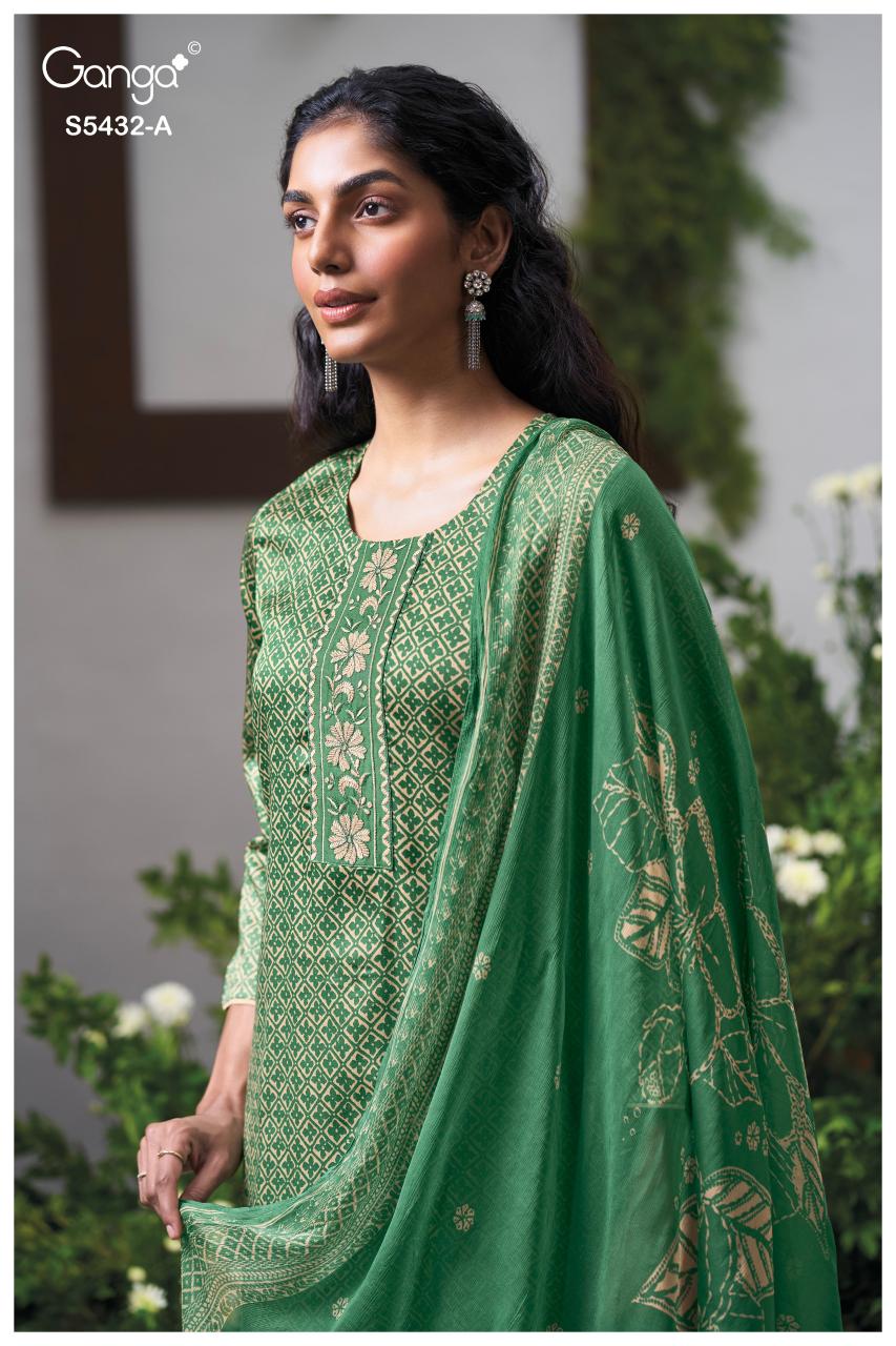 Ganga Daelen 5432 catalog salwar kameez dress materials wholesale