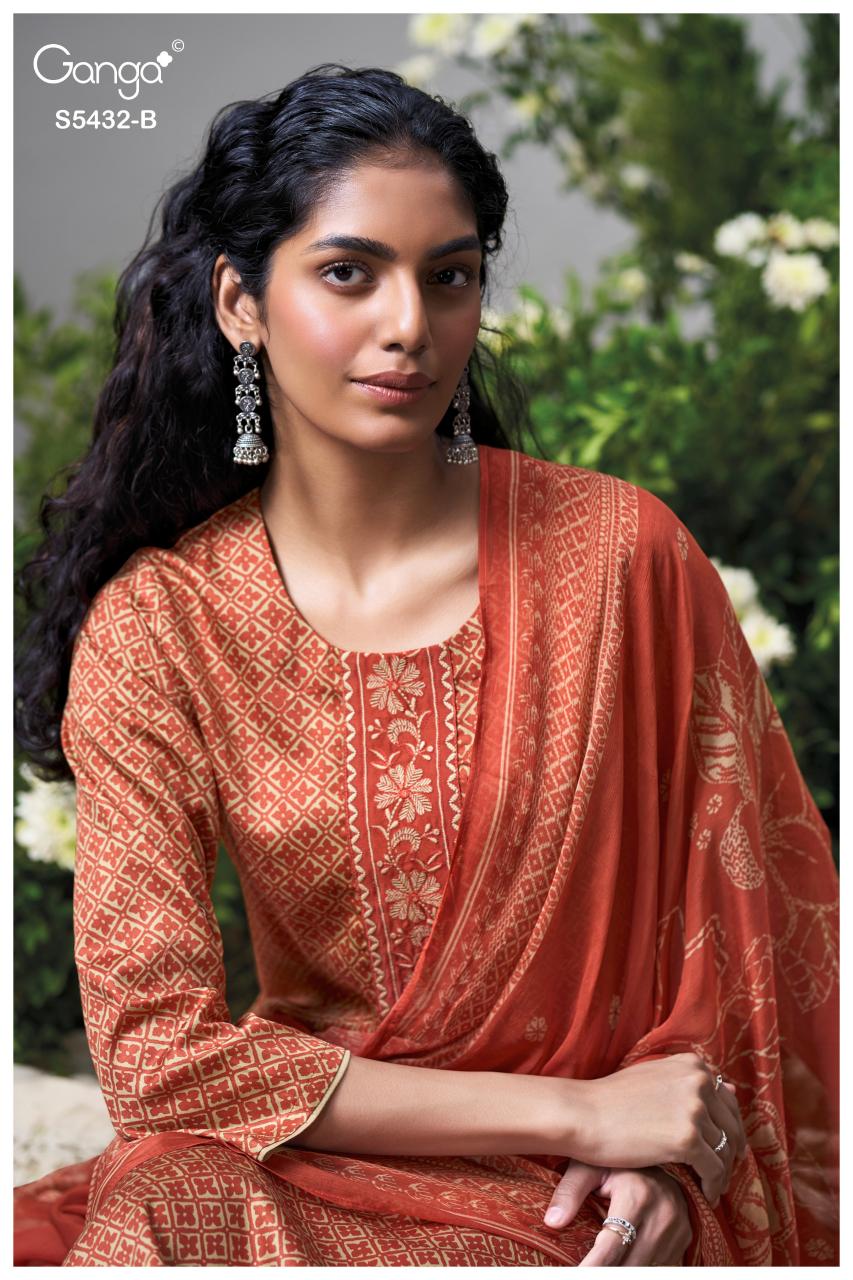 Ganga Daelen 5432 catalog salwar kameez dress materials wholesale