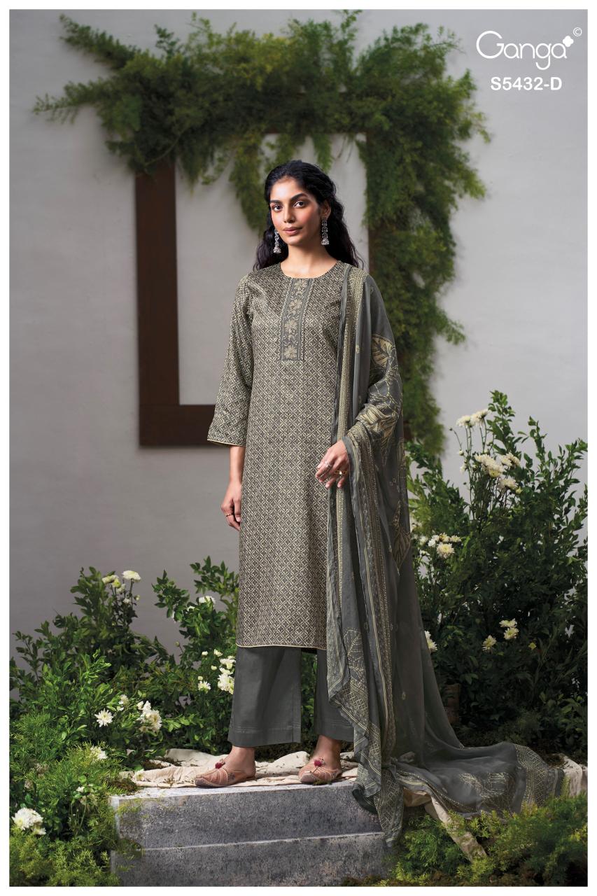 Ganga Daelen 5432 catalog salwar kameez dress materials wholesale