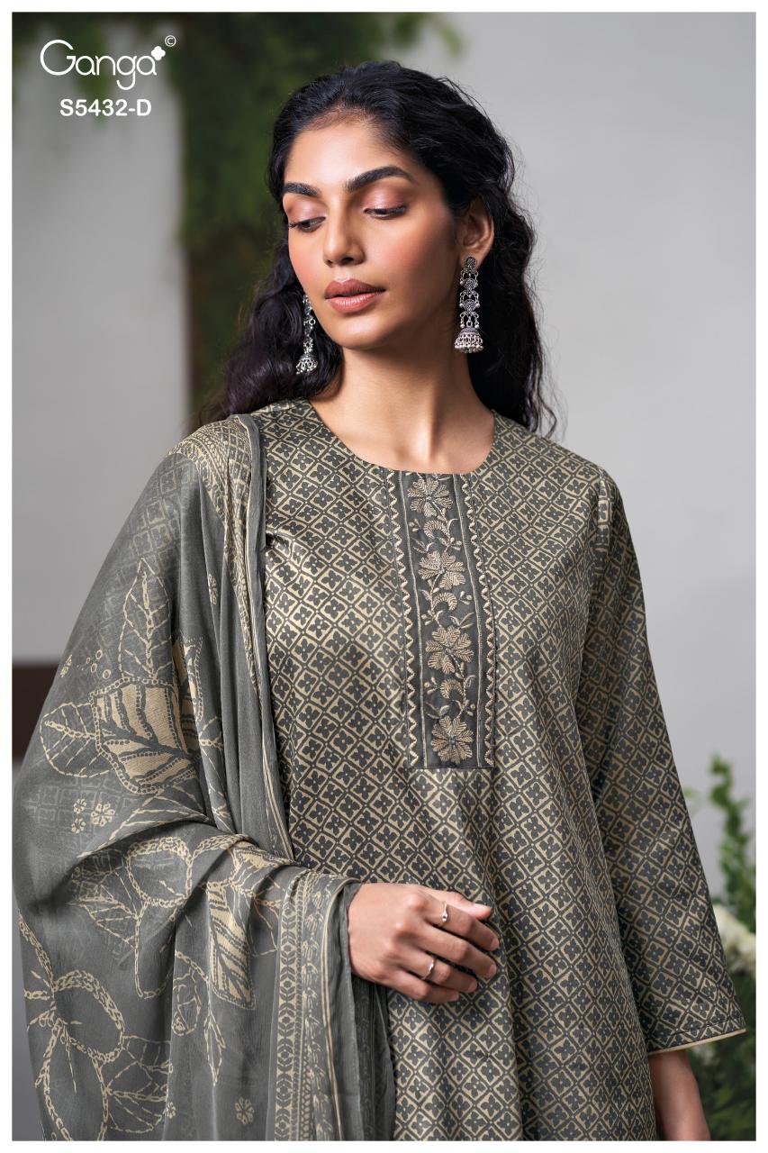 Ganga Daelen 5432 catalog salwar kameez dress materials wholesale