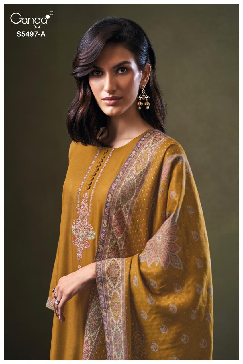 Ganga Elnaz 5497 catalog wholesale salwar kameez catalogue collection