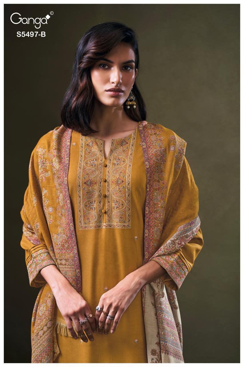 Ganga Elnaz 5497 catalog wholesale salwar kameez catalogue collection