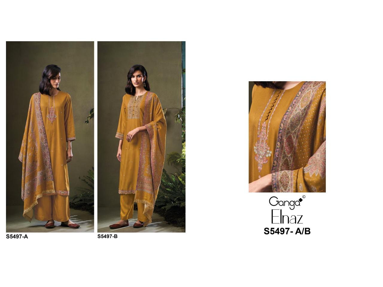 Ganga Elnaz 5497 catalog wholesale salwar kameez catalogue collection