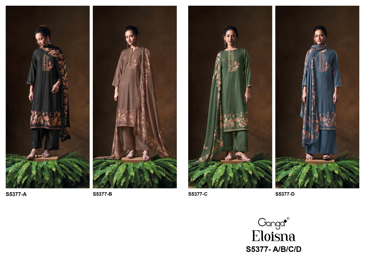 Ganga Eloisna 5377 catalog traditional salwar kameez wholesale