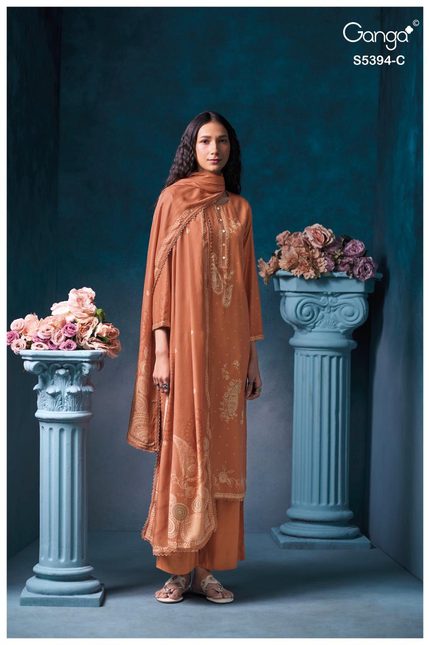 Ganga Elvaya 5394 catalog designer salwar kameez wholesale in kolkata