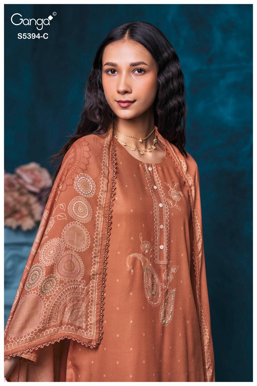 Ganga Elvaya 5394 catalog designer salwar kameez wholesale in kolkata
