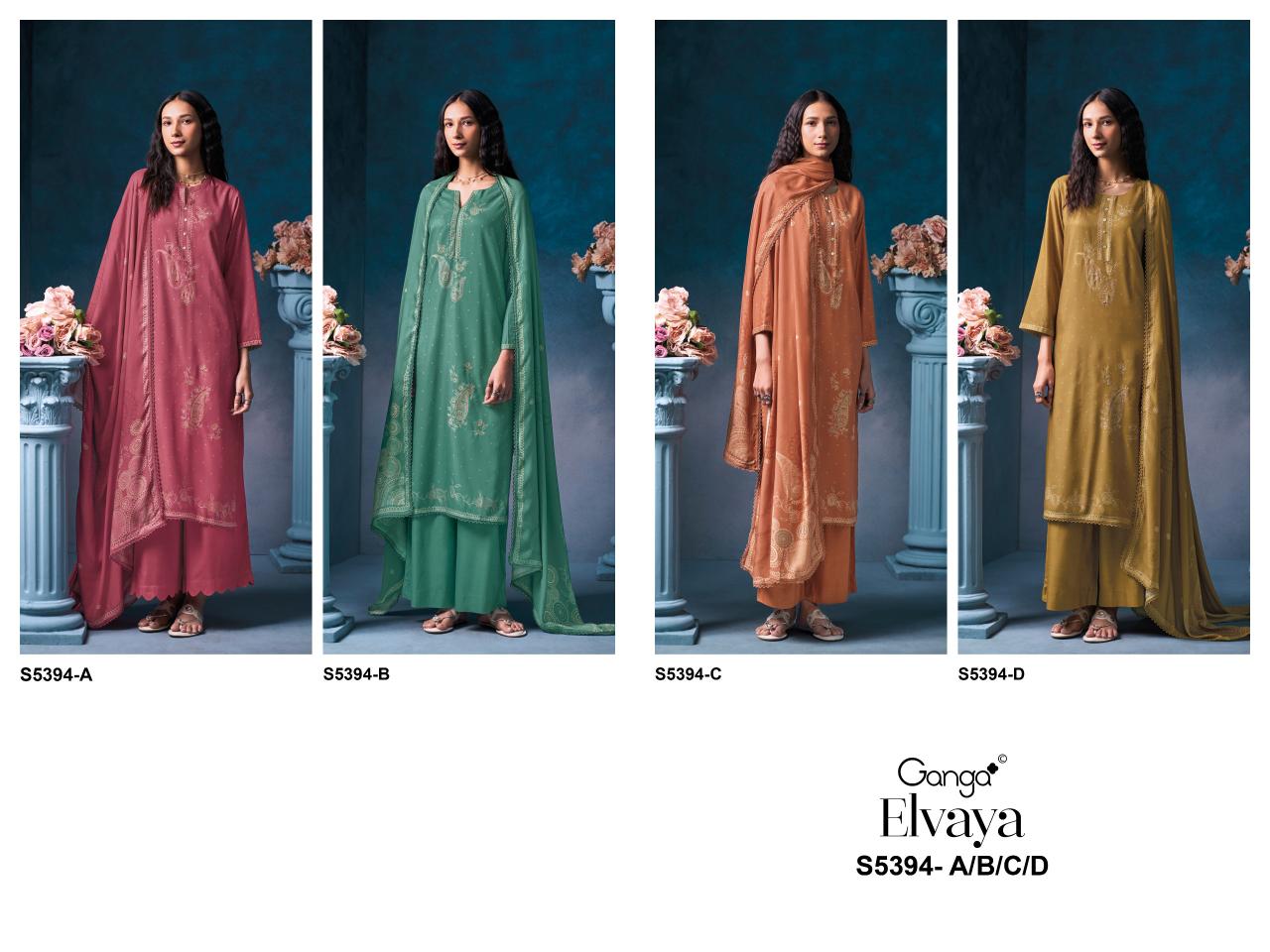 Ganga Elvaya 5394 catalog designer salwar kameez wholesale in kolkata