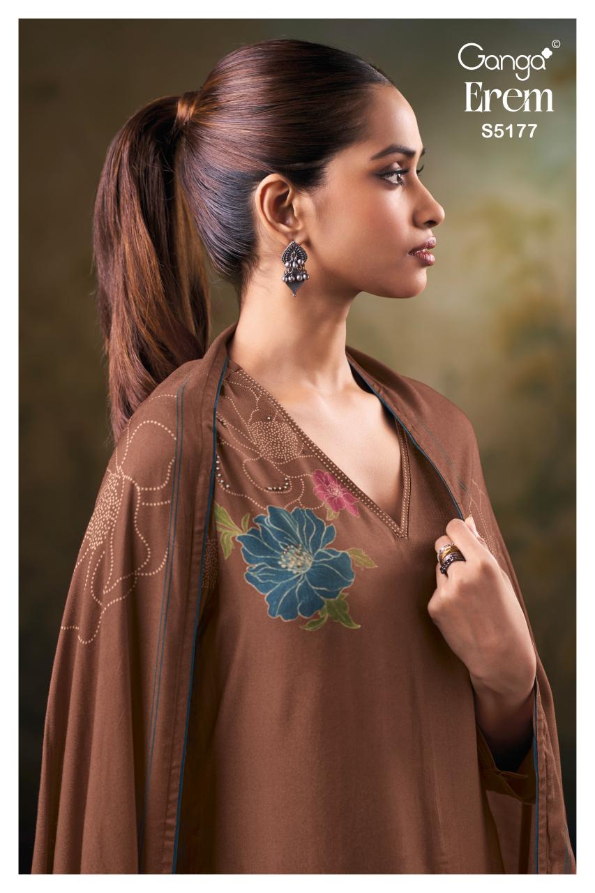 Ganga Erem 5177 catalog straight salwar kameez wholesale