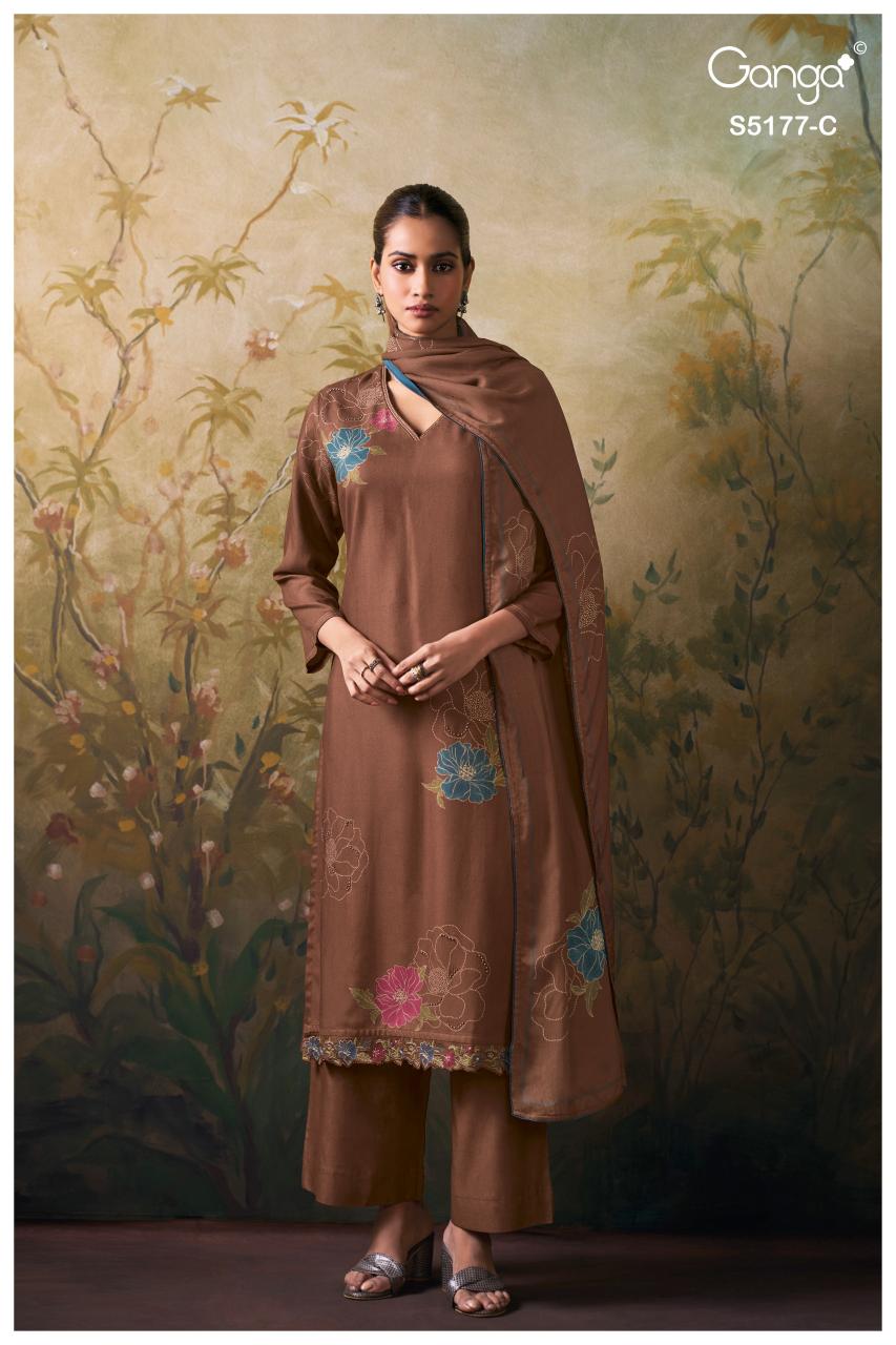 Ganga Erem 5177 catalog straight salwar kameez wholesale