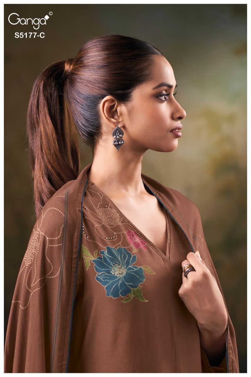 Ganga Erem 5177 catalog straight salwar kameez wholesale