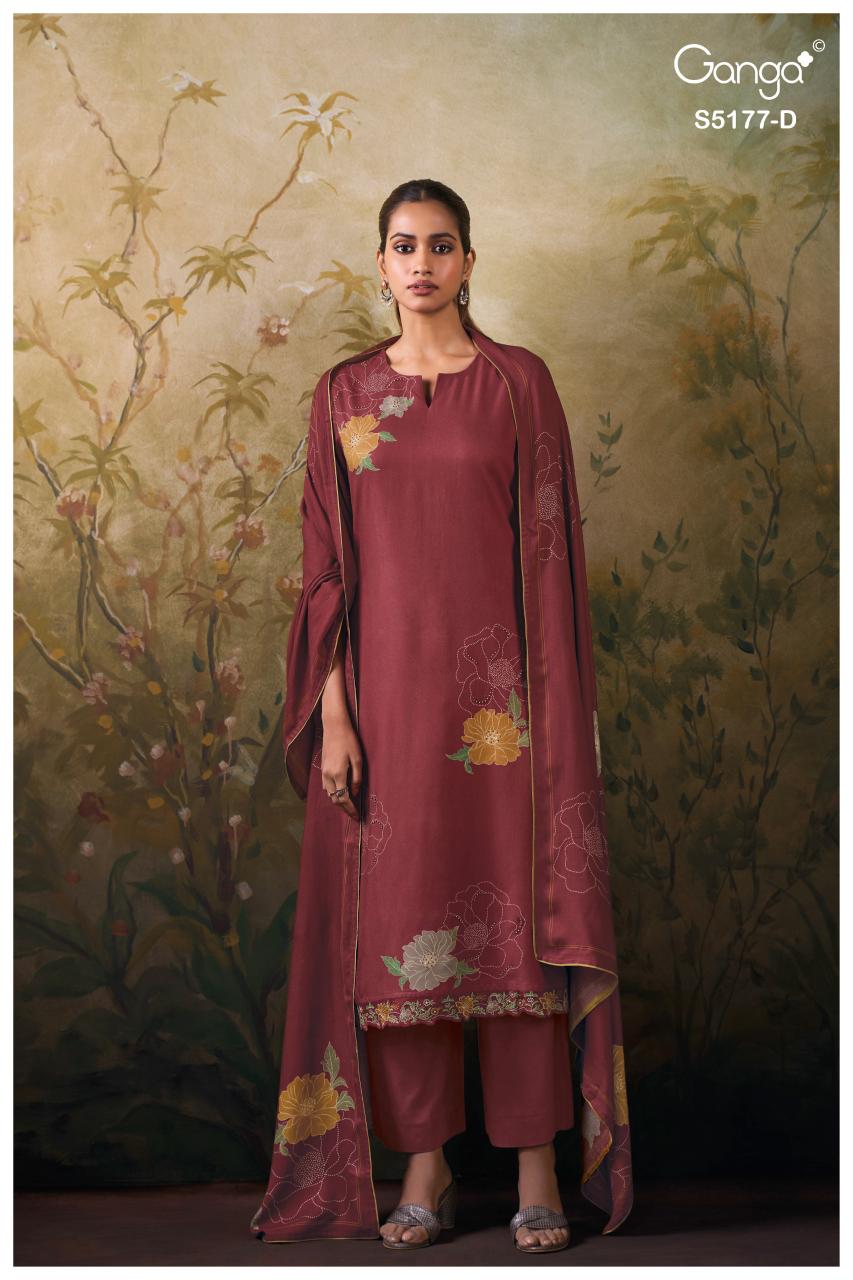 Ganga Erem 5177 catalog straight salwar kameez wholesale