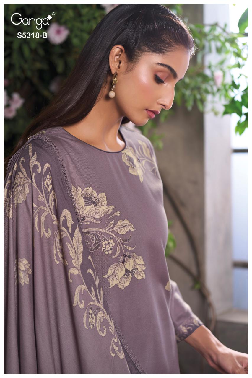 Ganga Eshnika 5318 catalog wholesale unstitched salwar kameez material