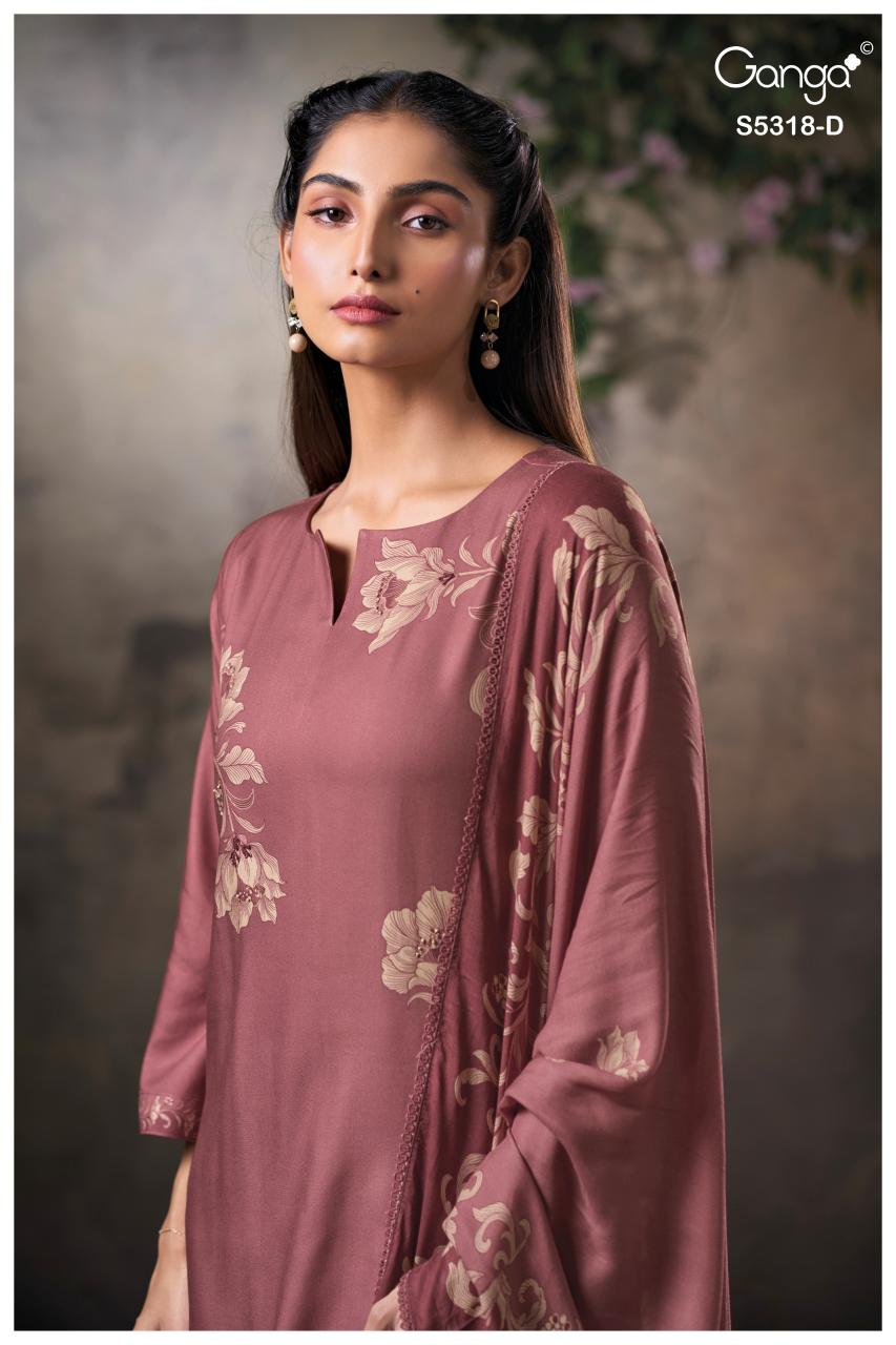 Ganga Eshnika 5318 catalog wholesale unstitched salwar kameez material