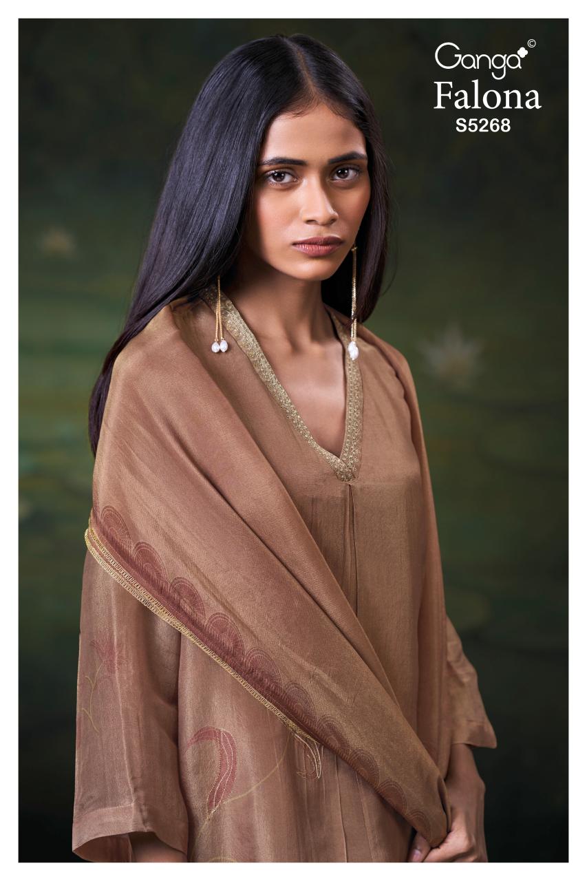 Ganga Falona 5268 catalog ludhiana design salwar kameez wholesale exporter