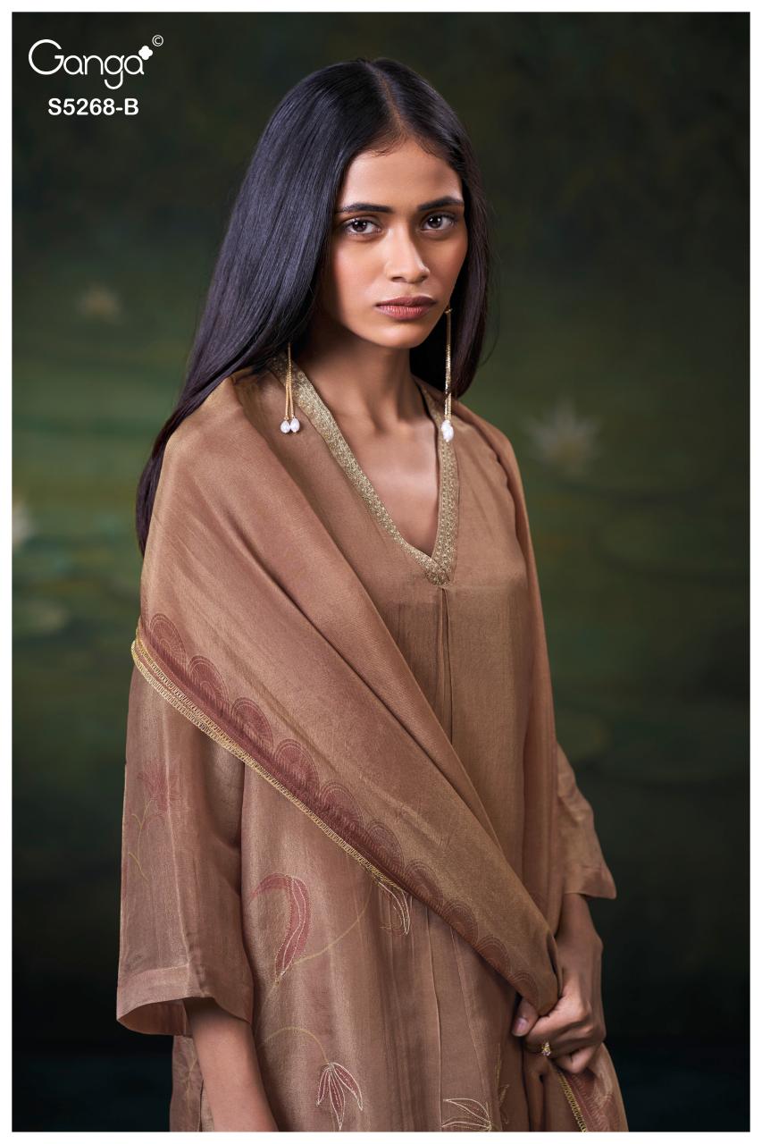 Ganga Falona 5268 catalog ludhiana design salwar kameez wholesale exporter