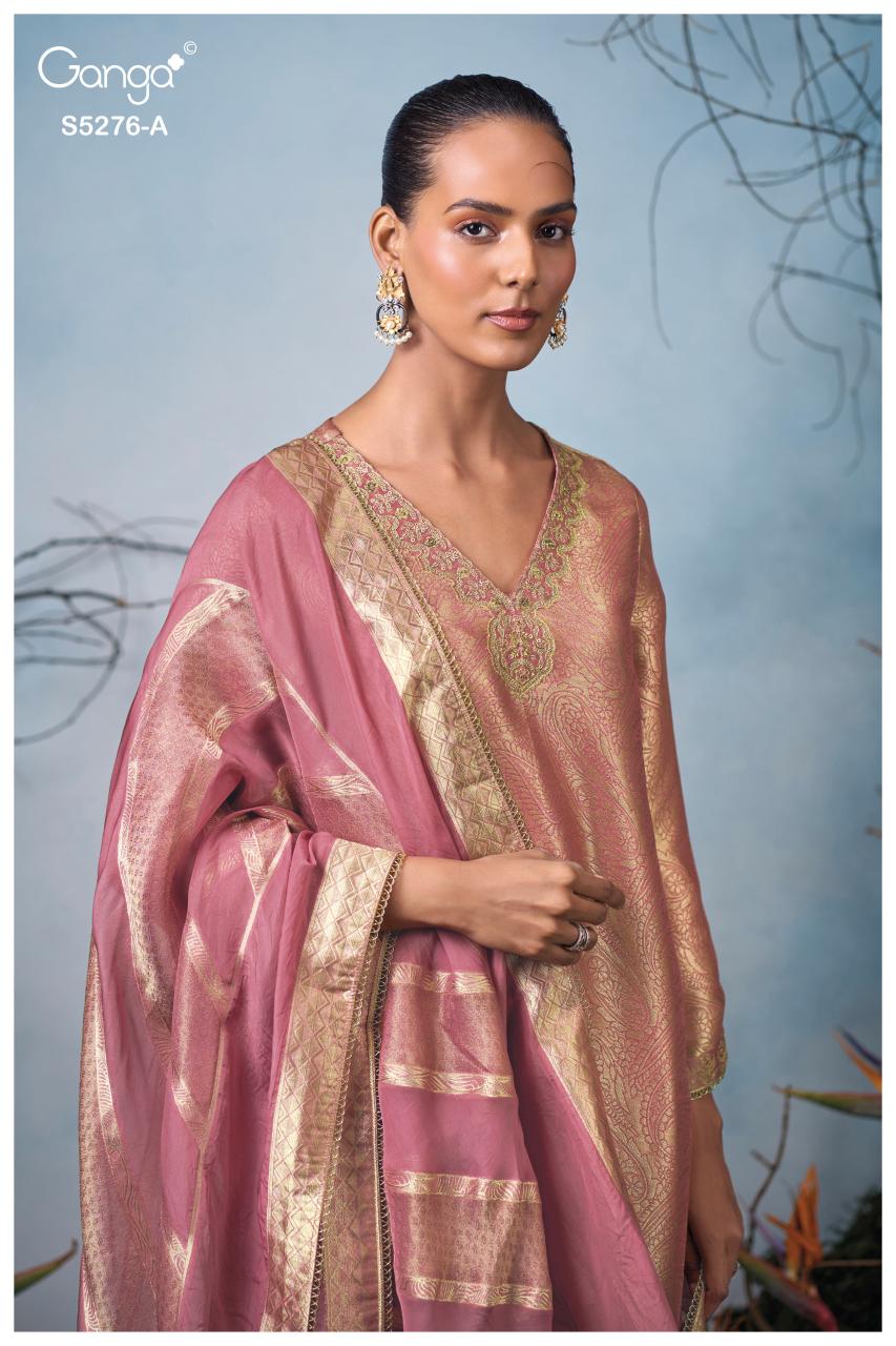 Ganga Farika 5276 catalog salwar kameez catalogue wholesale surat
