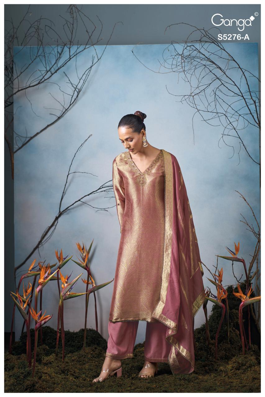 Ganga Farika 5276 catalog salwar kameez catalogue wholesale surat