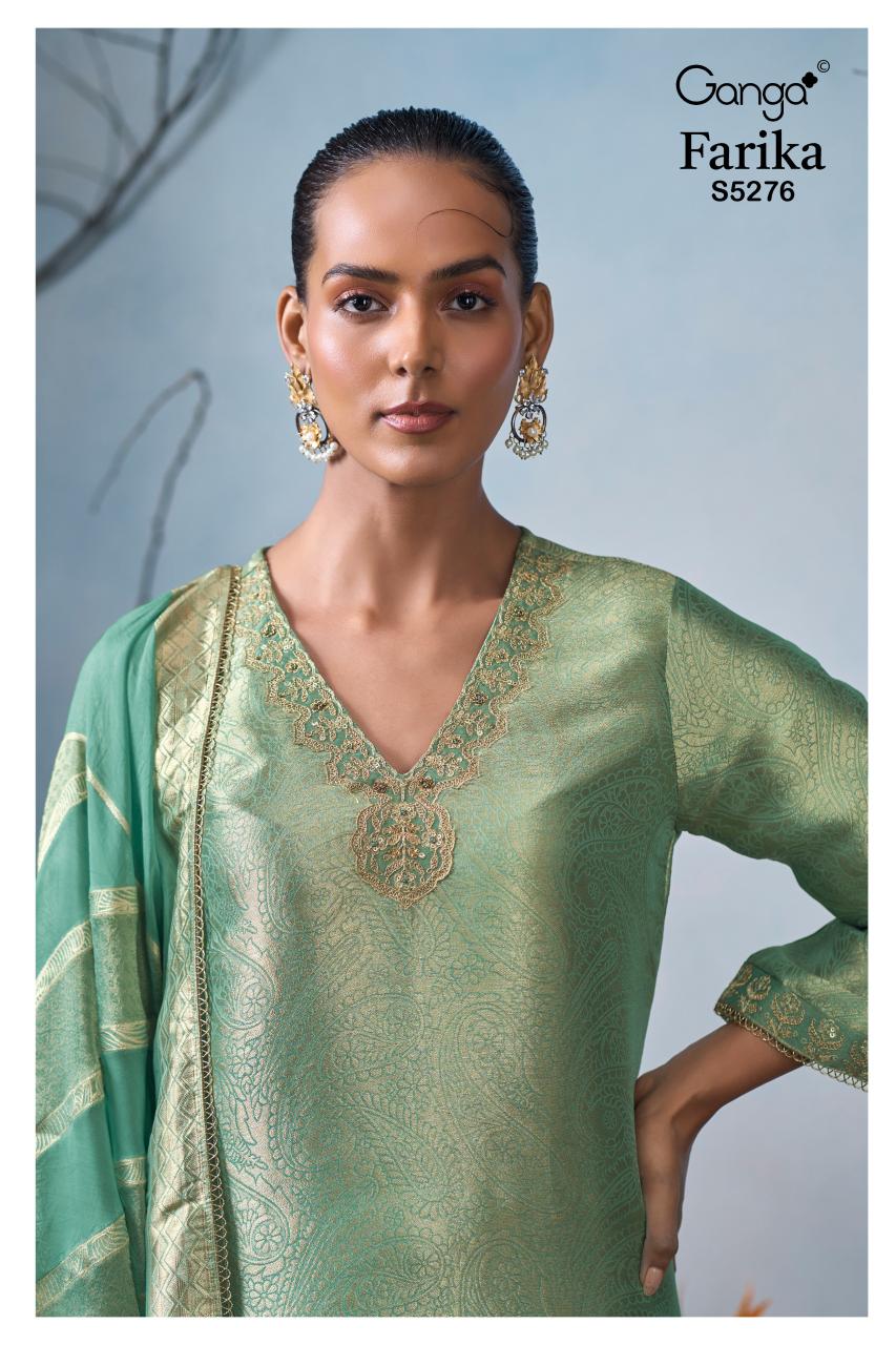 Ganga Farika 5276 catalog salwar kameez catalogue wholesale surat