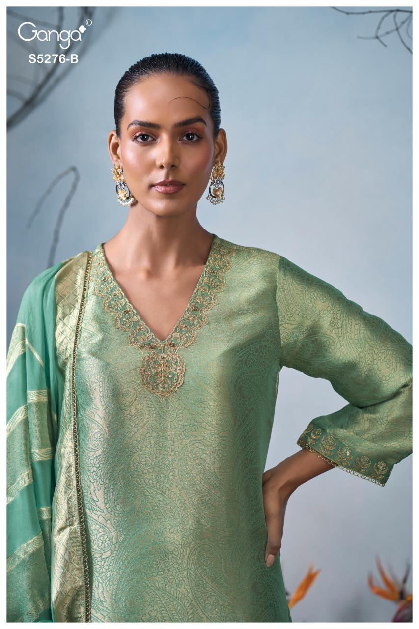 Ganga Farika 5276 catalog salwar kameez catalogue wholesale surat