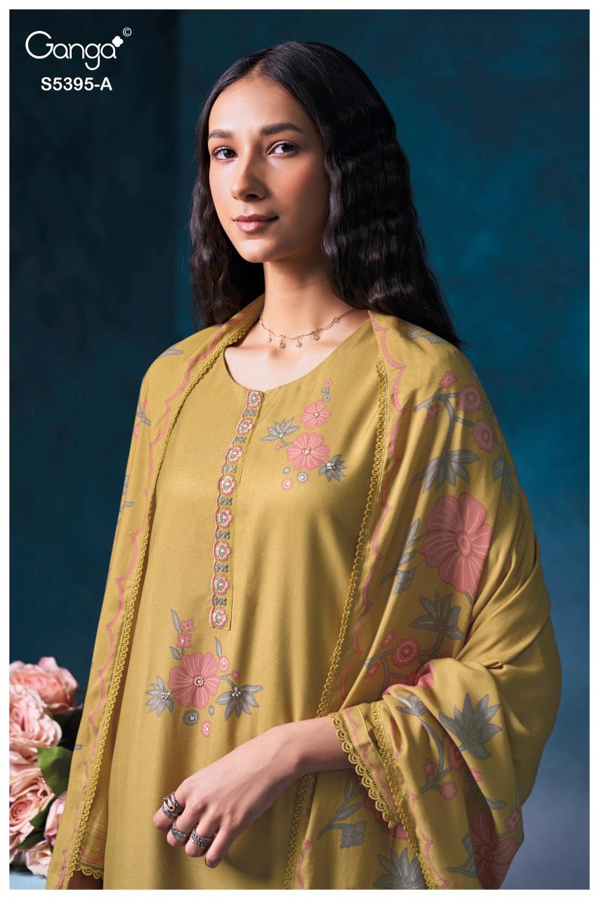 Ganga Fyrevia 5395 catalog wholesale salwar kameez market in kolkata