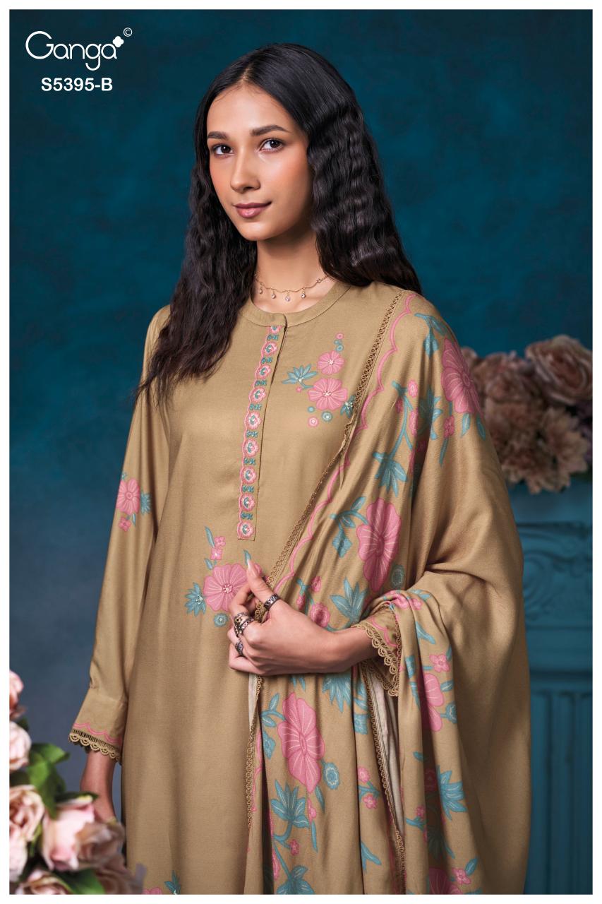 Ganga Fyrevia 5395 catalog wholesale salwar kameez market in kolkata