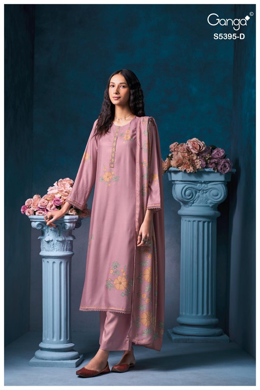Ganga Fyrevia 5395 catalog wholesale salwar kameez market in kolkata