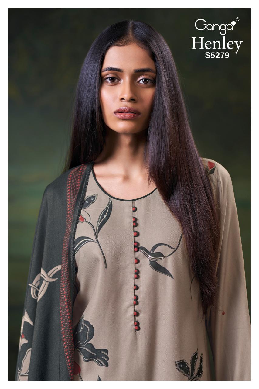 Ganga Henley 5279 catalog wholesale salwar kameez baandhani by sargam prints