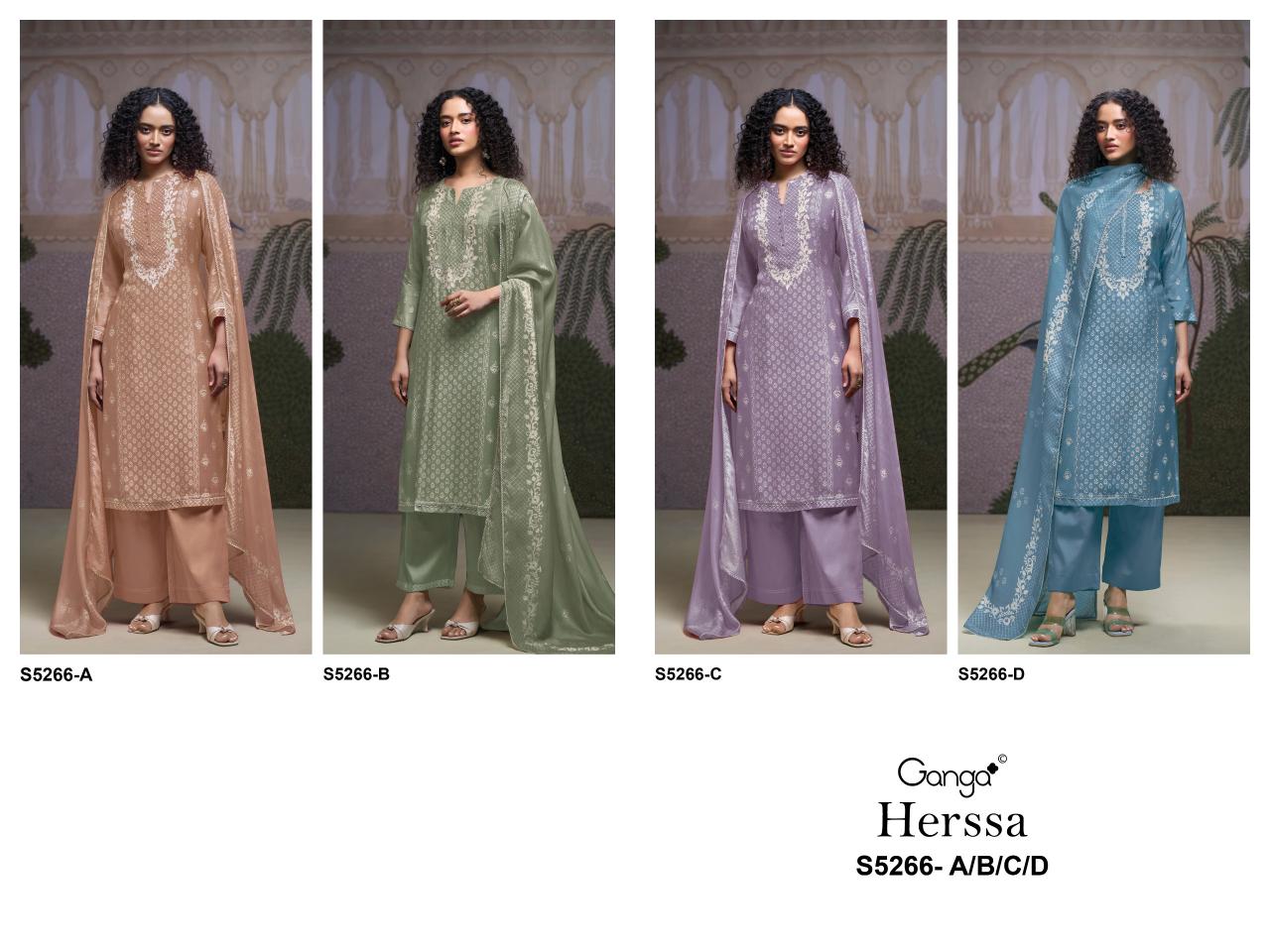 Ganga Herssa 5266 catalog traditional salwar kameez wholesale