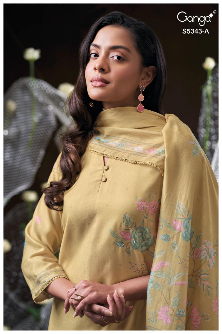 Ganga Hrushel 5343 catalog wholesale salwar kameez alveera
