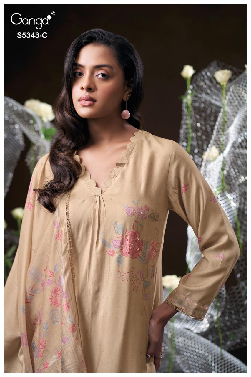 Ganga Hrushel 5343 catalog wholesale salwar kameez alveera