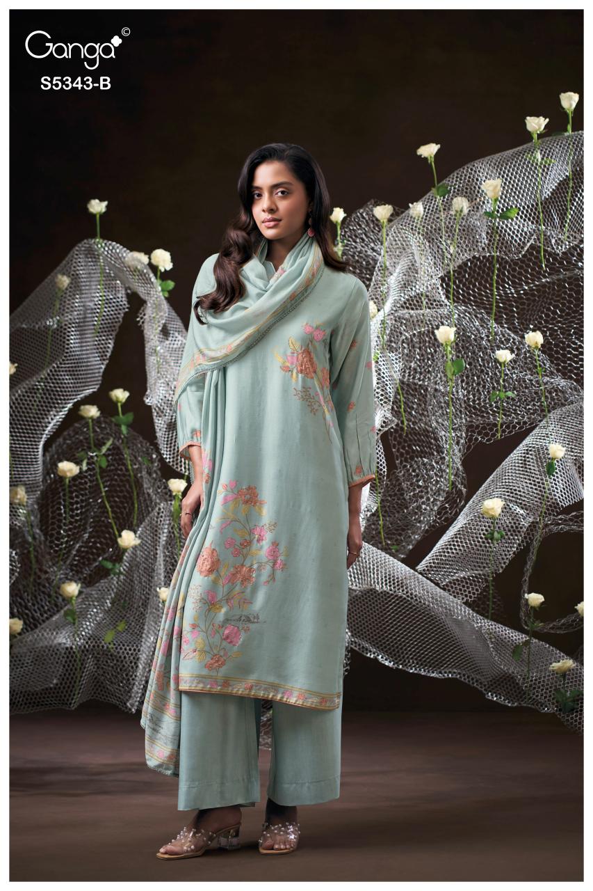 Ganga Hrushel 5343 catalog wholesale salwar kameez alveera