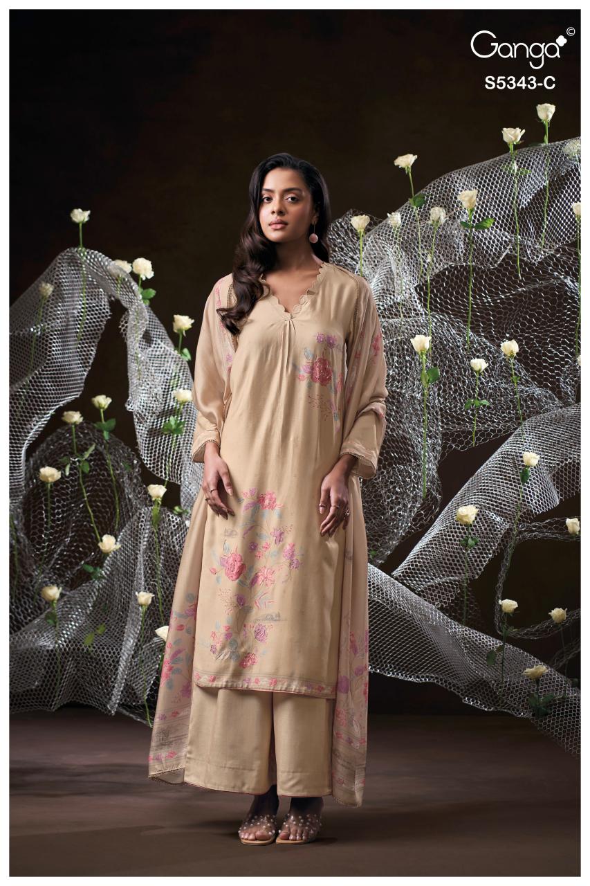 Ganga Hrushel 5343 catalog wholesale salwar kameez alveera